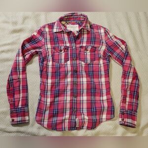 Aeropostale Pink Plaid Shirt